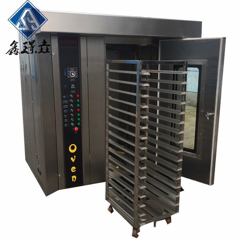 Na-service Video technische ondersteuning 32 bakplaten Gas Rotary Rack Oven voor bakkerij cake