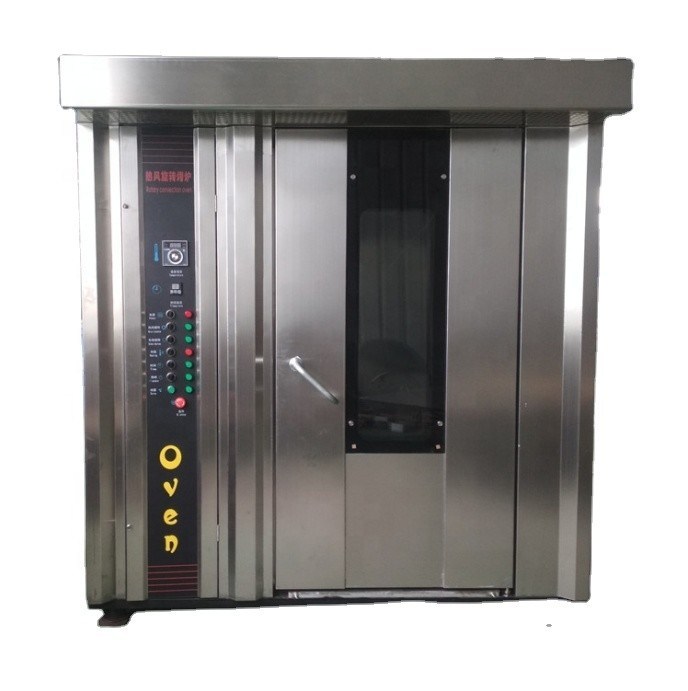 1800*2000*2200mm Hoge productiviteit 32 bakken Diesel brood roterende oven voor gebakmaker