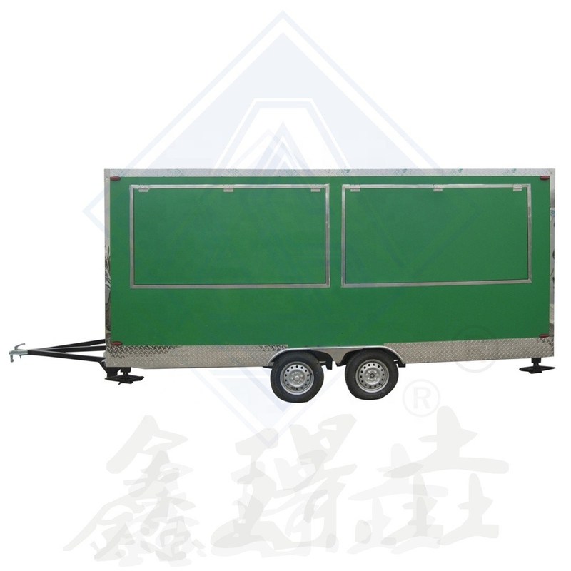 1000 kg mobiele foodtruck met een enkele of dubbele as met overkapping en videotechnische ondersteuning
