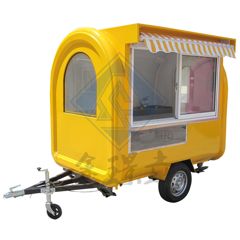 350 Mobiele voedseltruck met dakkapel Rond model Eén-/dubbeleassen Maïs grondstof 3 kW