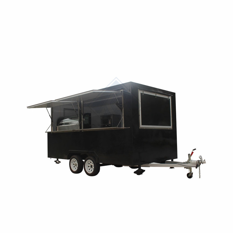 Outdoor Street Vending 400CM Single/Double Axles mobiele foodtruck met een mooi ontwerp