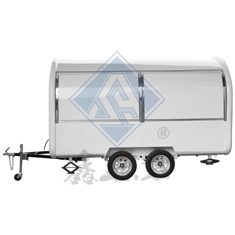 Op maat gemaakte industriële ronde model mobiele hotdog koffie food truck met 3,5M dubbele as