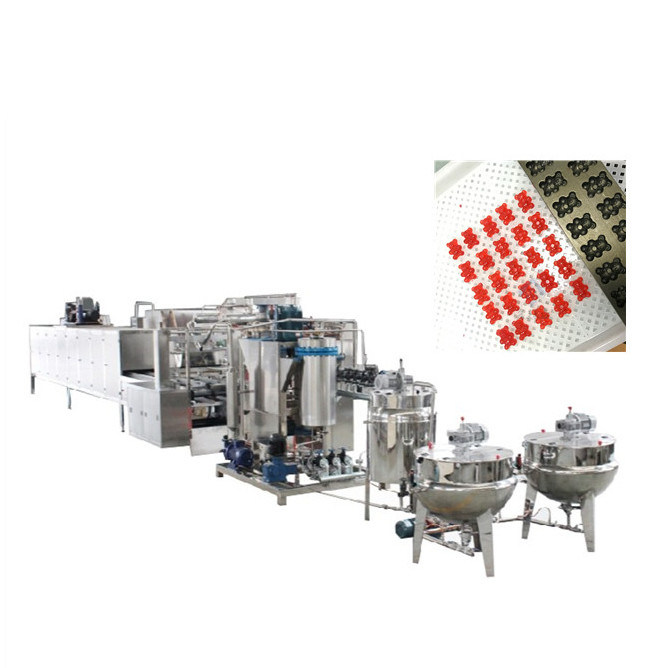 Industriële 150 kg/uur harde snoepmachine voor snoepjes Lollipop Bear Productie