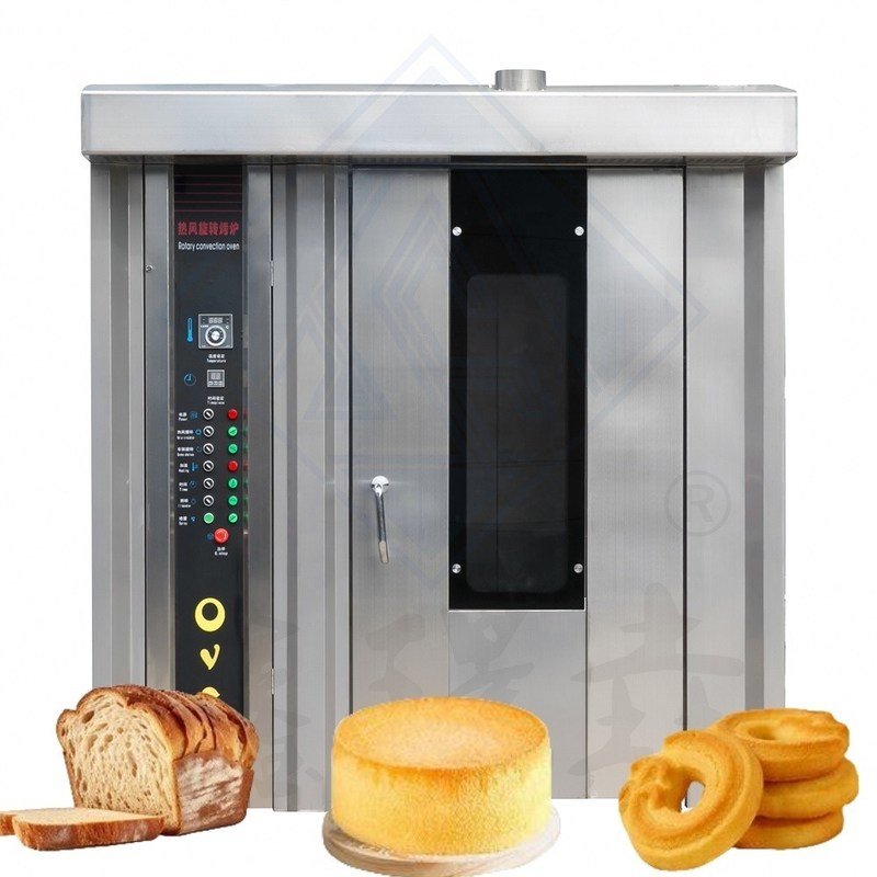 Hoge productiviteit 32 bakken Elektrisch Diesel Rotary Rack Bakoven Brood en koekjes